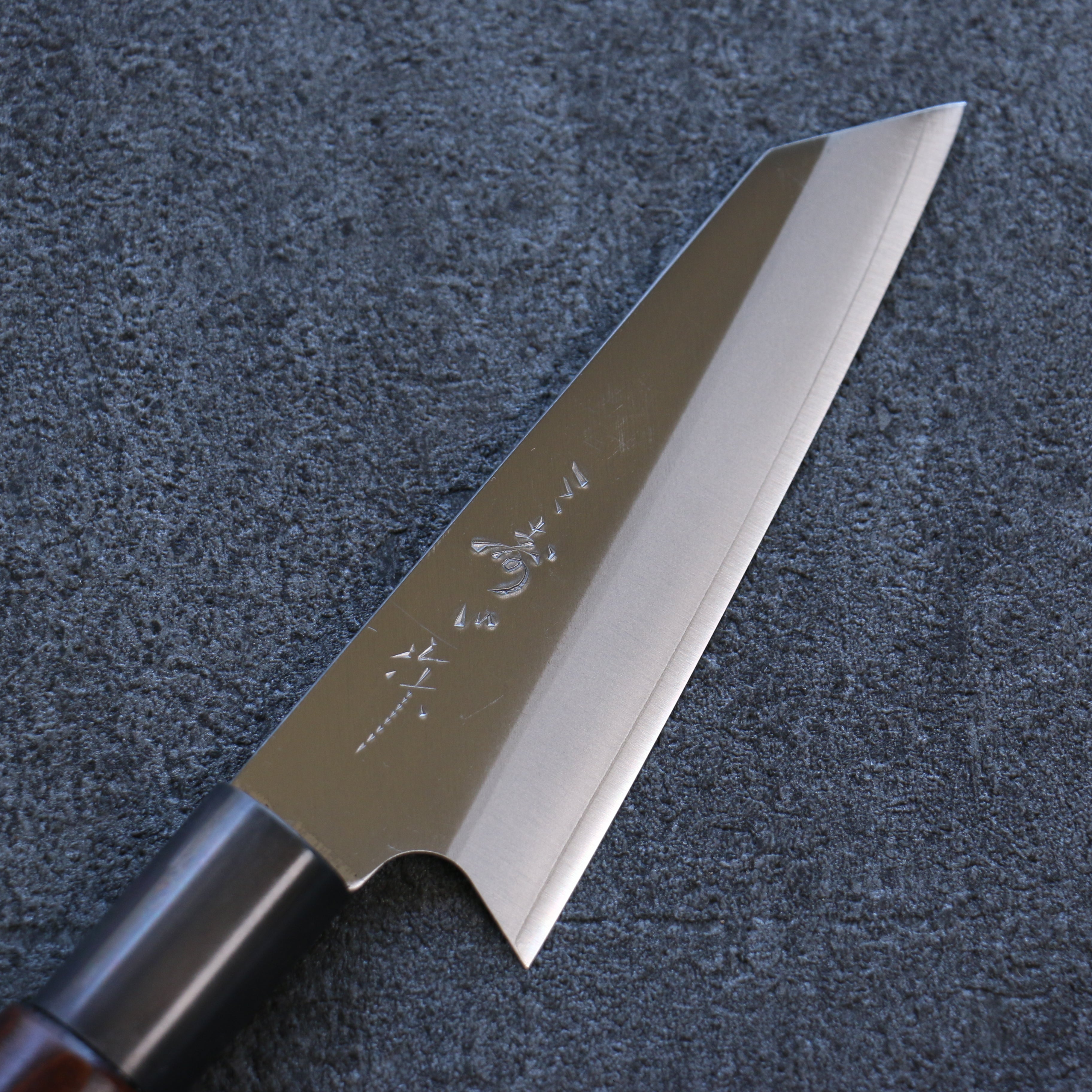 Premium VG10 Kasumitogi Kiritsuke Petty Utility Knife 105mm - Japanese Stainless Steel Blade with Brown Lacquered Handle - Perfect for Slicing, Dicing & Precision Kitchen Tasks