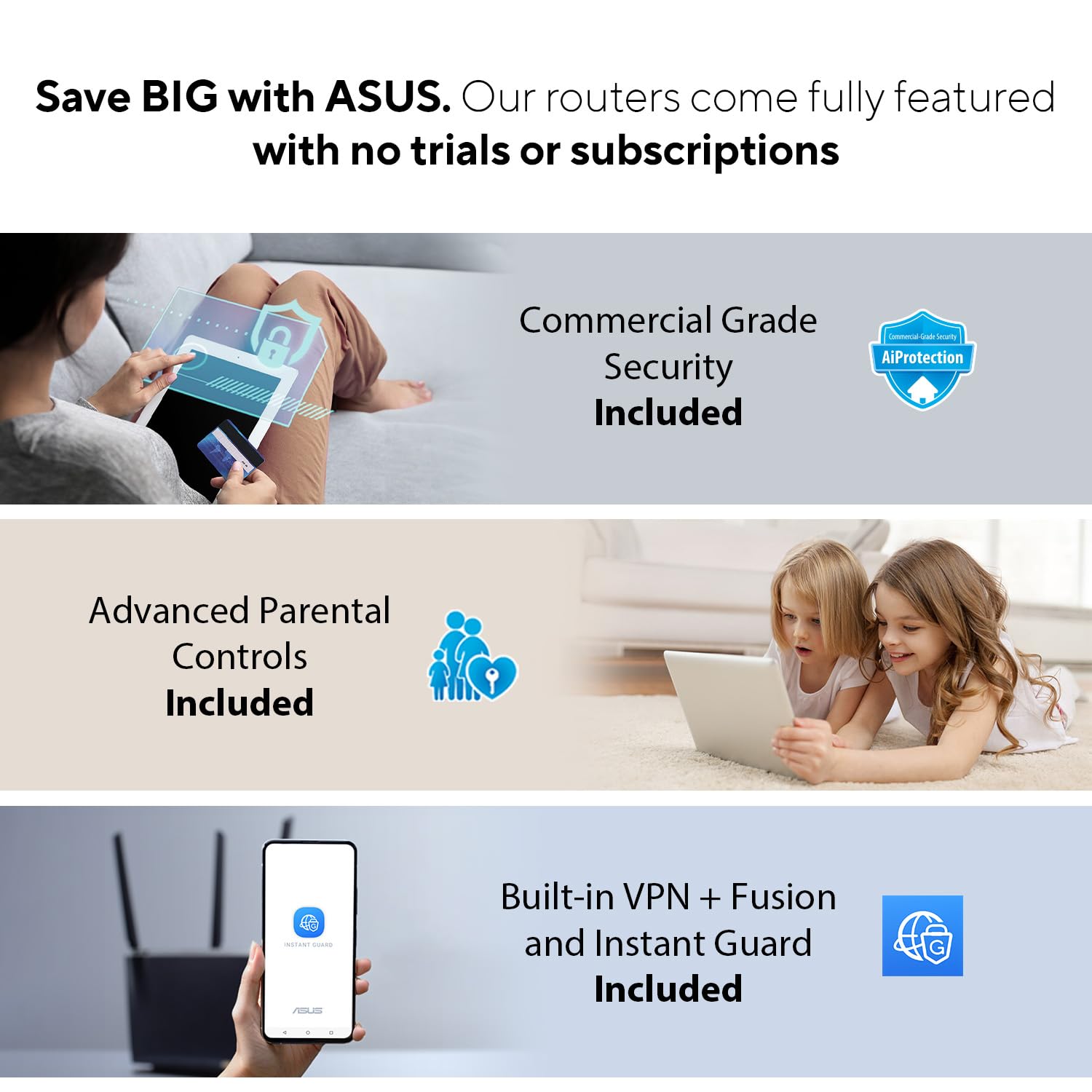 ASUS ZenWiFi XD6 Dual-Band Mesh WiFi 6 System (2-Pack) - Whole-Home Coverage up to 5,400 sq.ft, 5400Mbps Speed, AiMesh Technology, Lifetime Security & Parental Controls - Perfect for Large Homes, Smart Devices & 4K Streaming