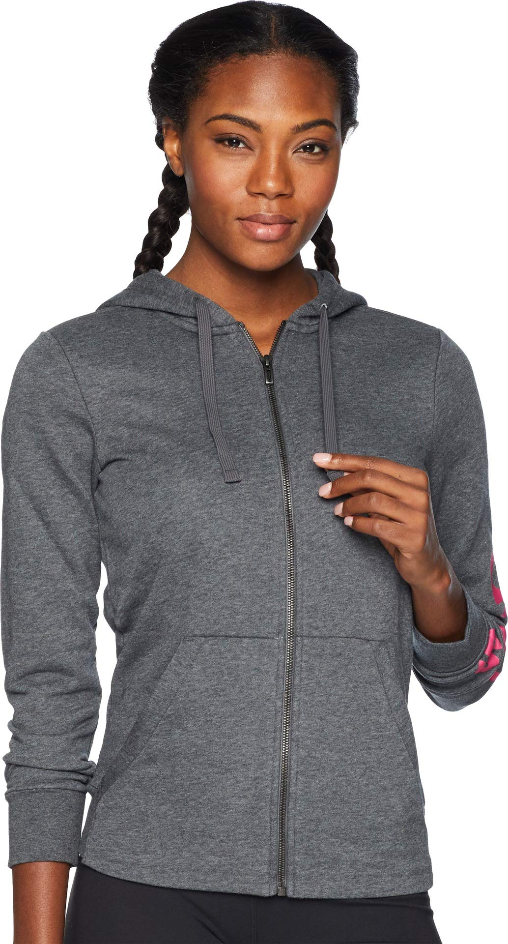 Adidas Women's Essentials Linear Full Zip Hoodie Sweatshirt - Lightweight Fleece Jacket for Casual Wear, Gym, Running & Outdoor Activities