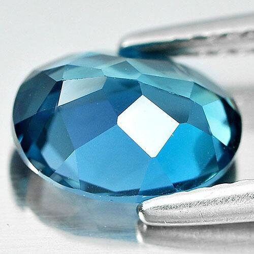2.36ct Natural Brazilian London Blue Topaz Loose Gemstone - 9x7mm Oval Cut, VVS Clarity, Eye Clean for Jewelry Making, Engagement Rings & Fine Collections