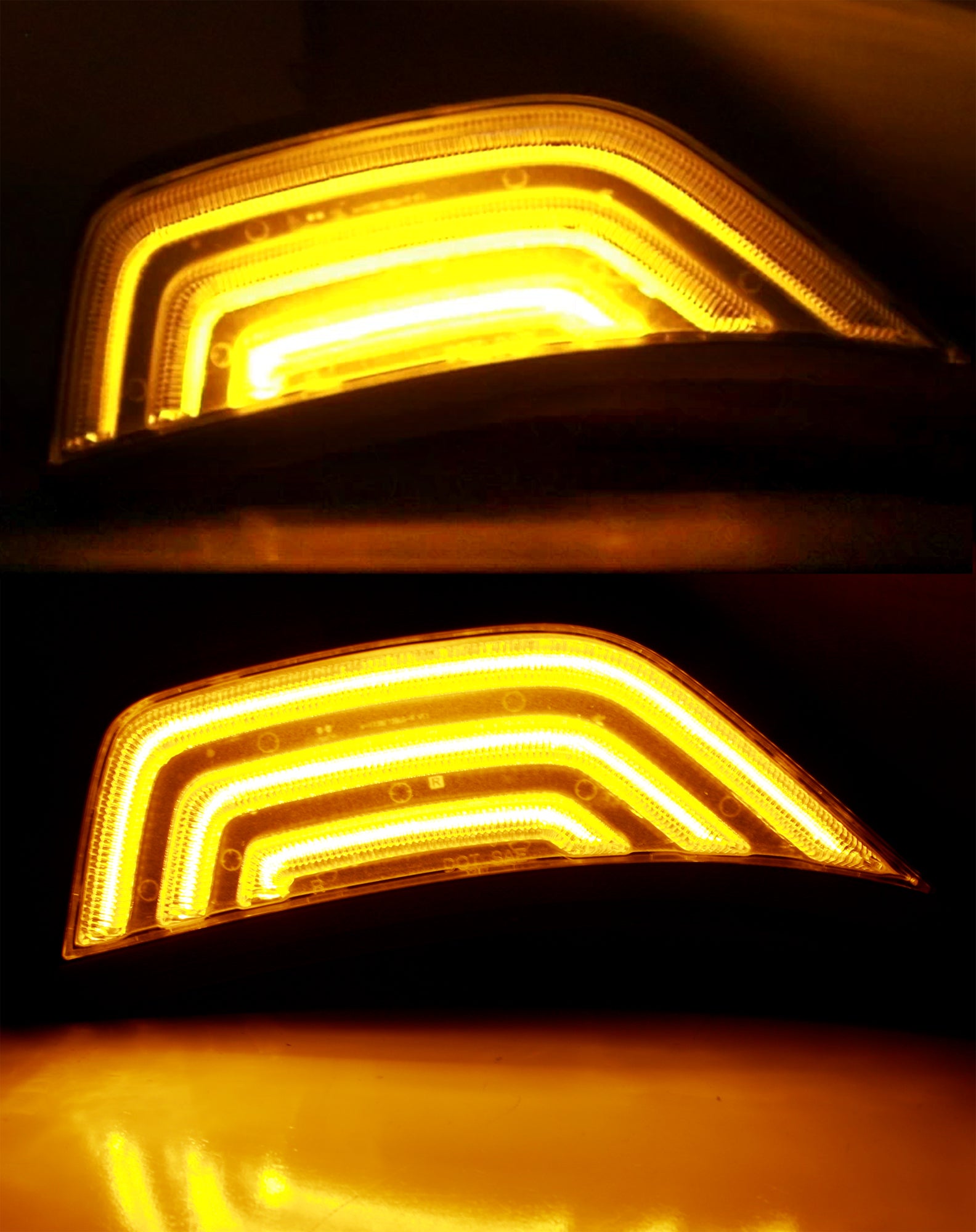 Clear Lens White/Amber Sequential LED Fender Flare Lights for Jeep Wrangler JL - Off-Road Style & Enhanced Visibility for Night Driving