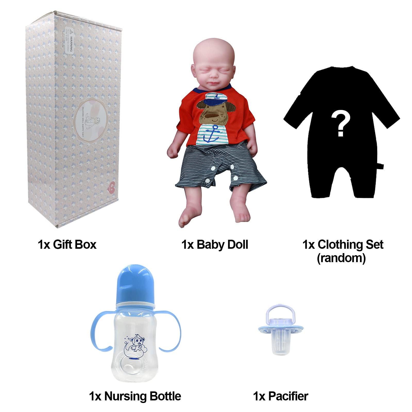 **18 Inch Realistic Platinum Silicone Reborn Baby Doll Boy with Closed Eyes - Lifelike Collectible & Perfect Christmas/Birthday Gift for Kids 3+ | Great for Role Play, Nursery Decor & Gift Giving**
