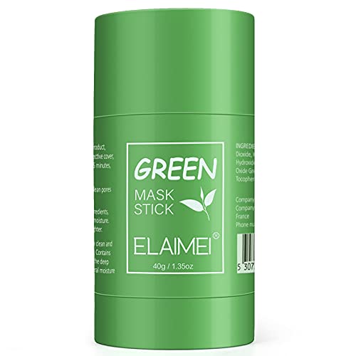 Purifying Green Tea Clay Stick Mask - Deep Cleansing & Oil Control for All Skin Types | Men & Women | Perfect for Acne-Prone & Oily Skin Care Routine