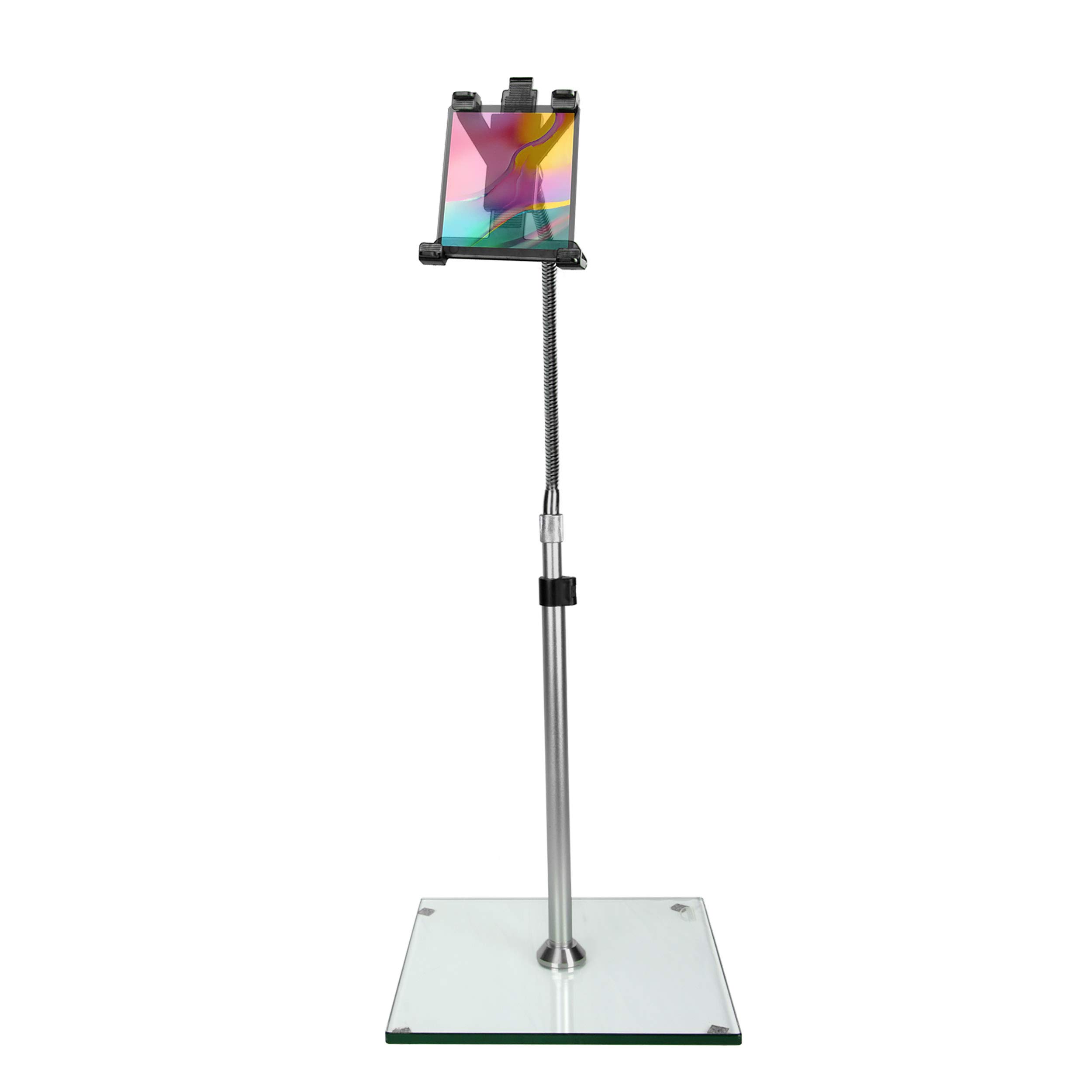 Adjustable Universal Tablet Floor Stand TS15 - Height Adjustable for iPad, Samsung, Kindle - Perfect for Home, Office, and Classroom Use