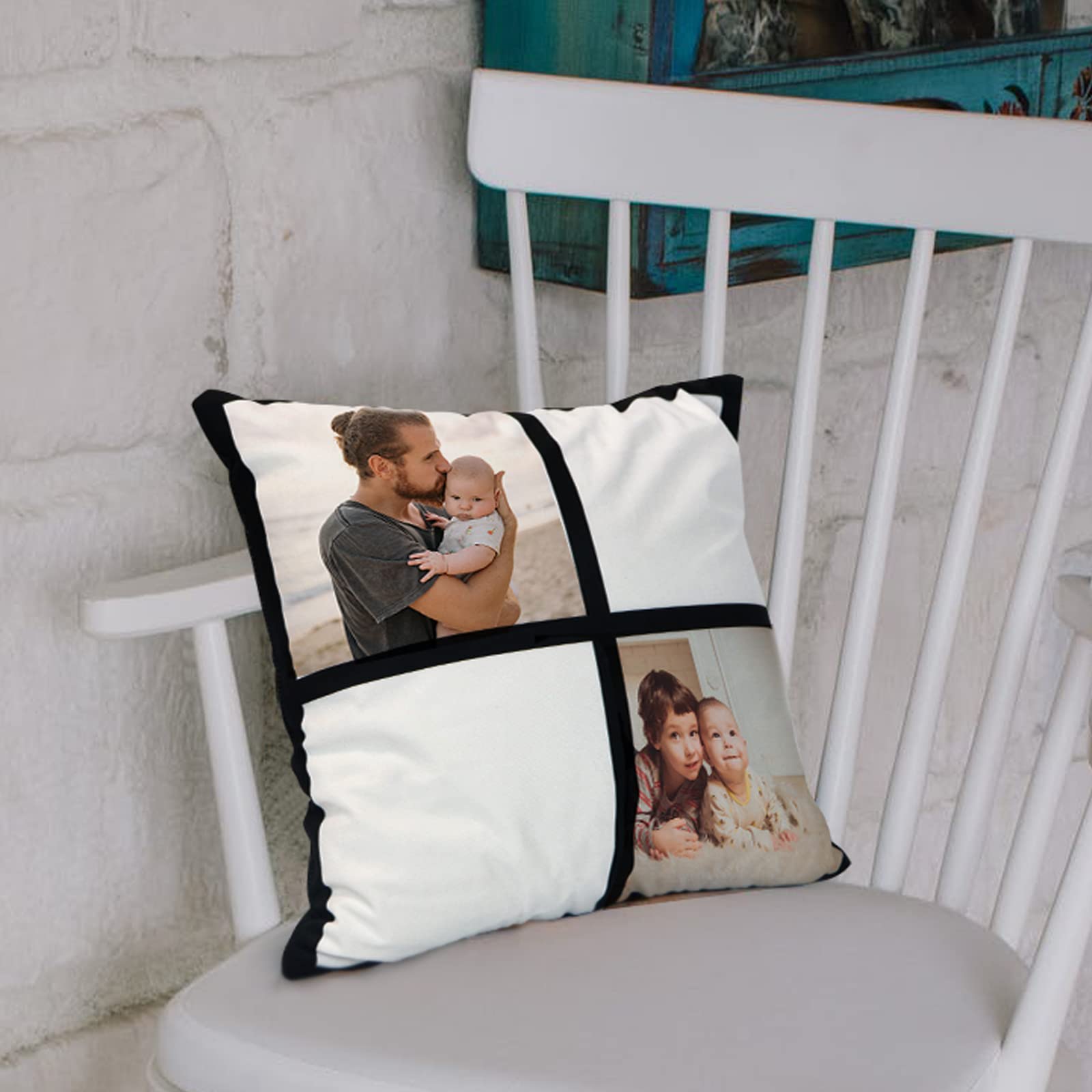 4 Pack Sublimation Blank Lattice Pillow Covers 15.7x15.7 Inch - DIY Printing Cushion Covers with Invisible Zipper for Home Decor, Sofa, Bedroom, and Gift Giving