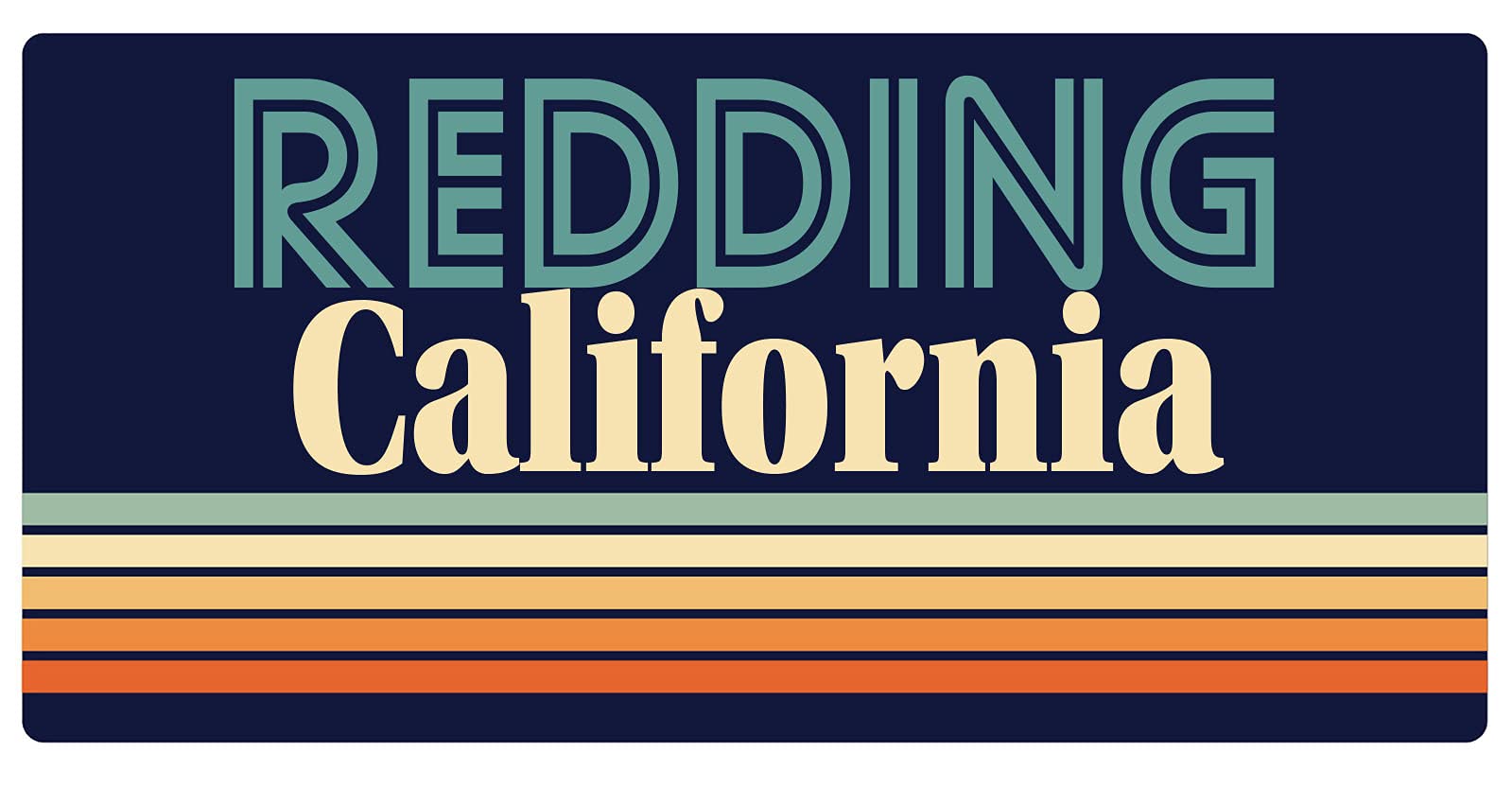 Redding California 5 x 2.5-Inch Retro Fridge Magnet - Vintage Souvenir Gift for Collectors, Travel Lovers & Home Decor (Perfect for Refrigerators, Lockers & Metal Surfaces)