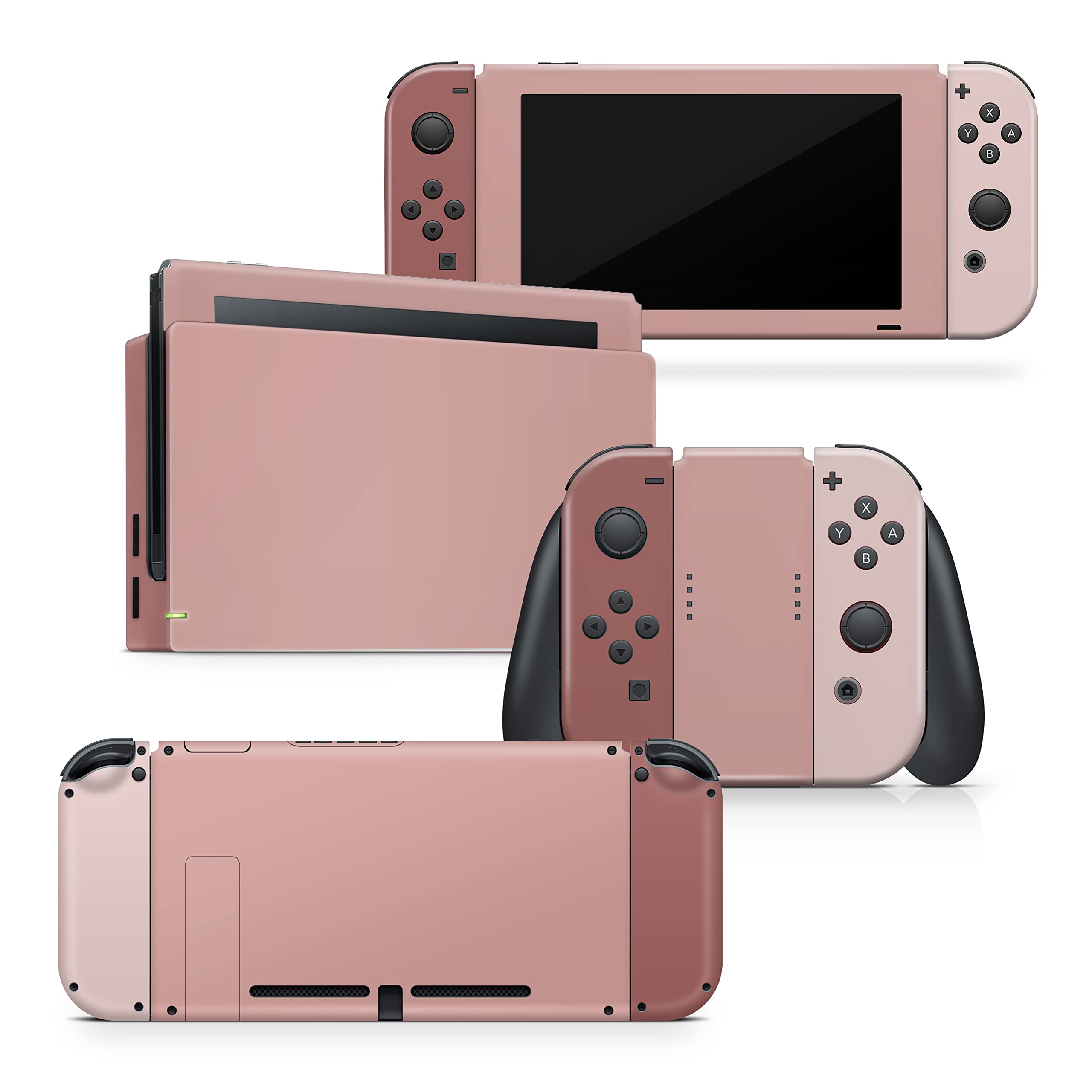 Retro Brown Color Block Vinyl Skin Wrap Cover for Nintendo Switch - Premium 3M Full Body Decal Sticker, Compatible with All Switch Models - Perfect for Gaming, Travel & Personalization