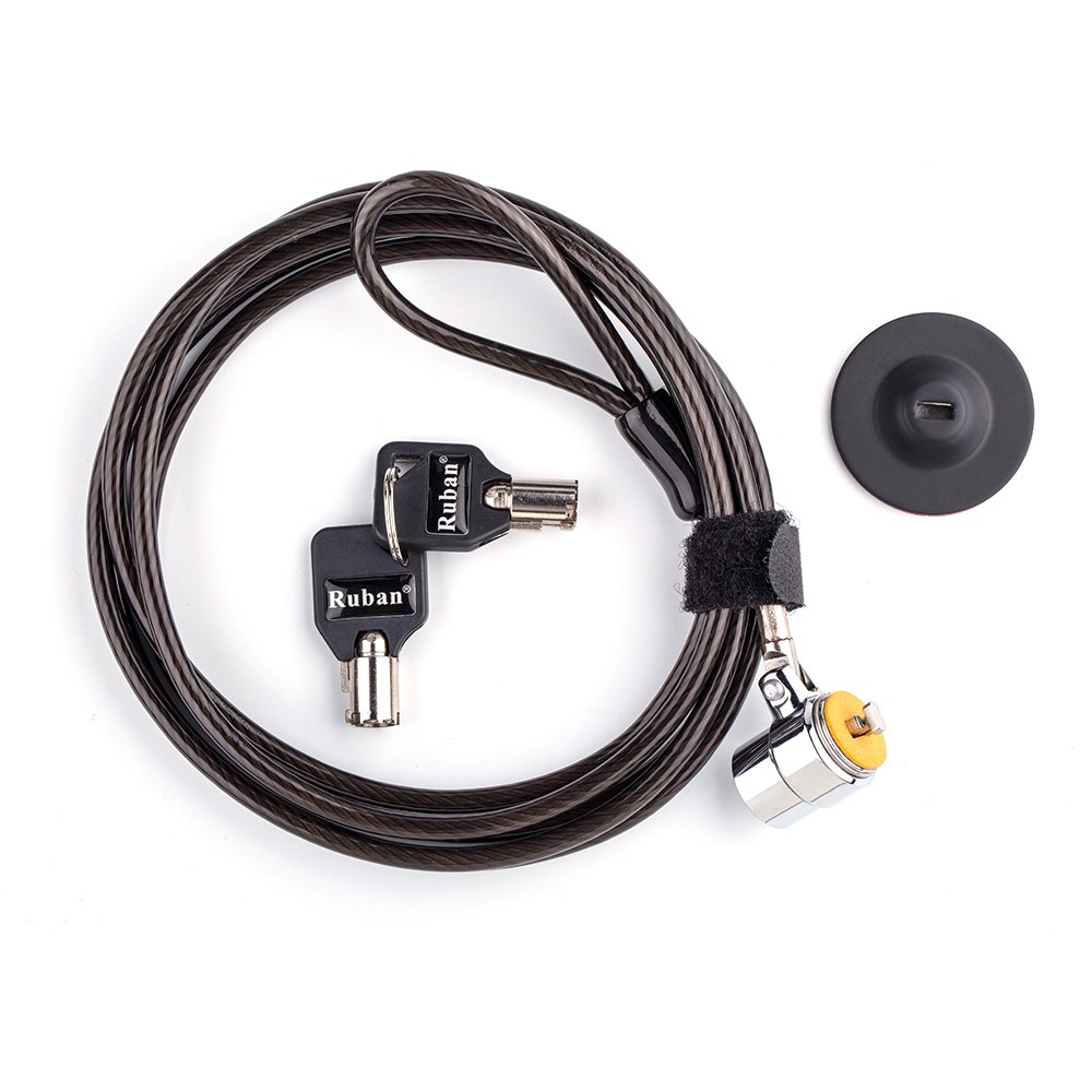 Ruban Security Cable Lock Kit - Universal Anti-Theft Locks for Laptops, Monitors, Tablets, MacBooks, iPad, iPhone & Android Devices | Perfect for Offices, Schools, Libraries & Public Spaces