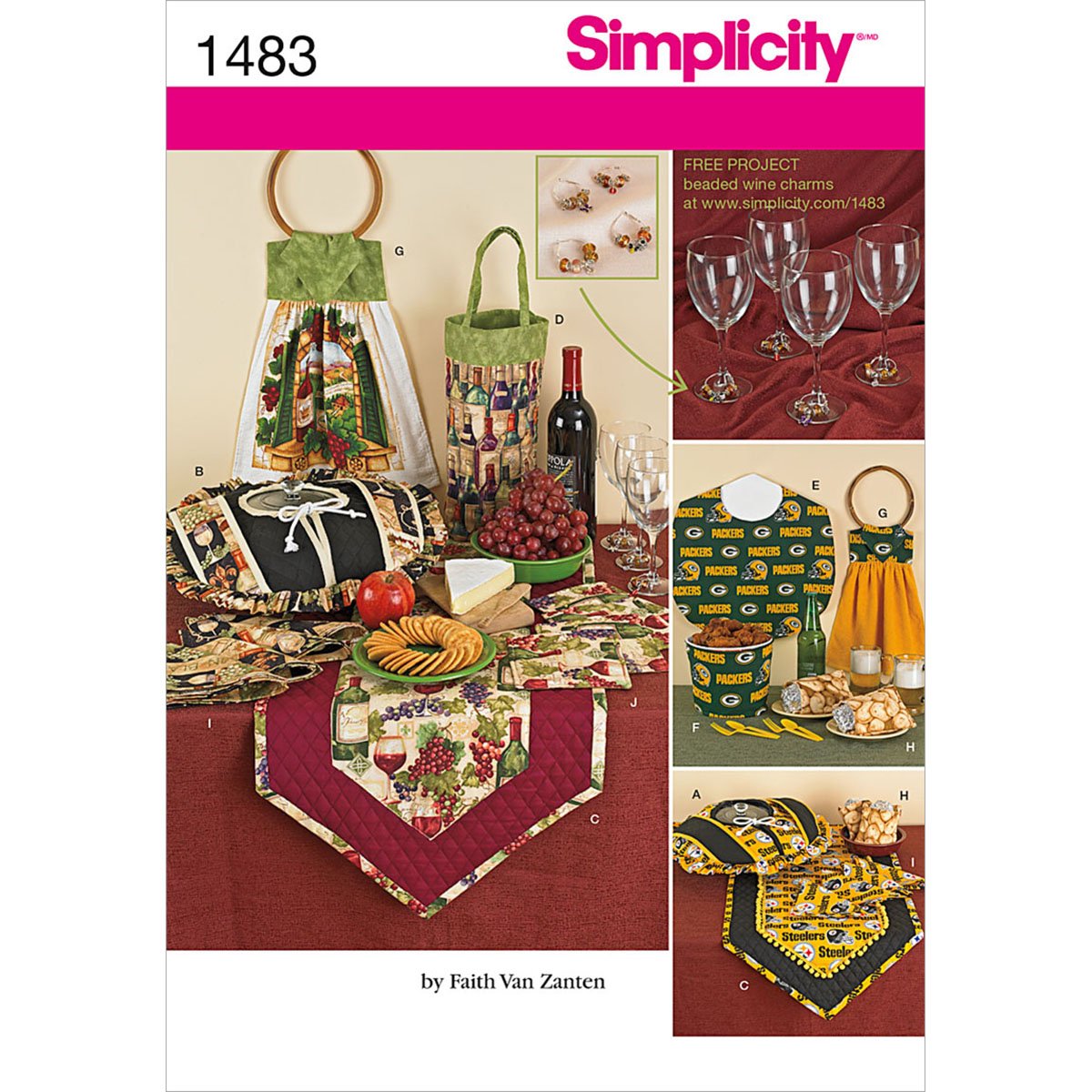 Simplicity 1483 Kitchen Accessories Sewing Patterns - One Size Fits All - DIY Aprons, Oven Mitts & Pot Holders for Home Cooking & Baking