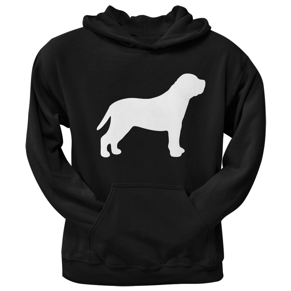 English Mastiff Silhouette Black Adult Hoodie - Cozy Pullover Sweatshirt for Dog Lovers, Casual Wear & Outdoor Activities