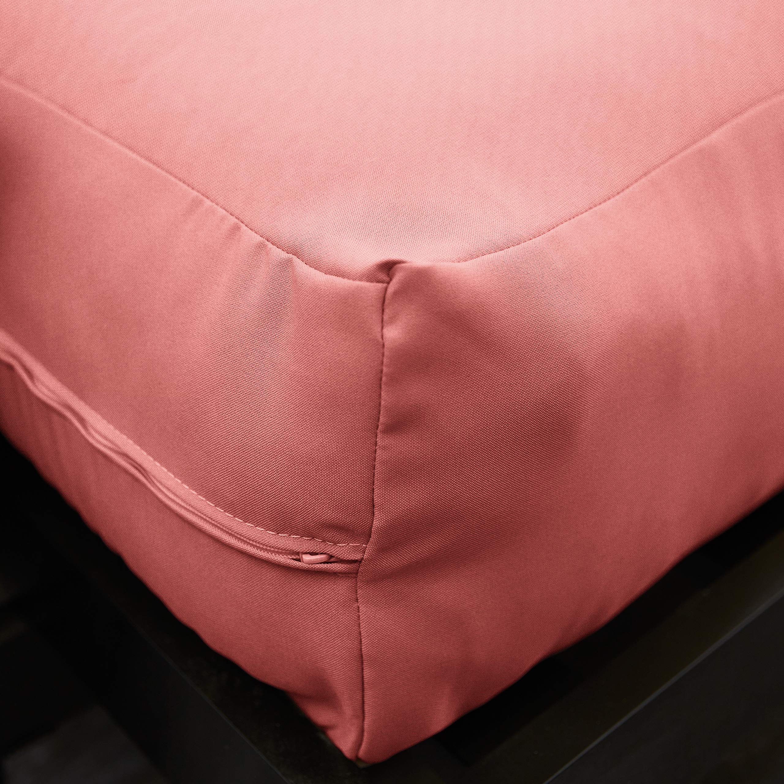 Trupedic x Mozaic 12 Inch Full Size Standard Futon Mattress - Basic Coral (Frame Not Included) | Comfortable & Durable for Kids Bedroom, Guest Room, Dorm, Apartment | Multiple Color Options