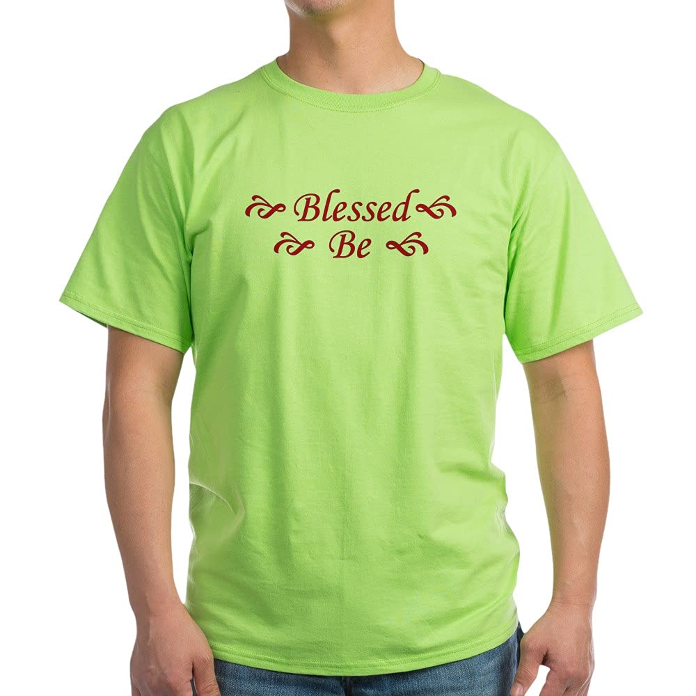Blessed Be 100% Cotton T-Shirt for Women & Men - Soft Comfortable White Tee - Perfect for Church, Wiccan Gatherings & Everyday Wear