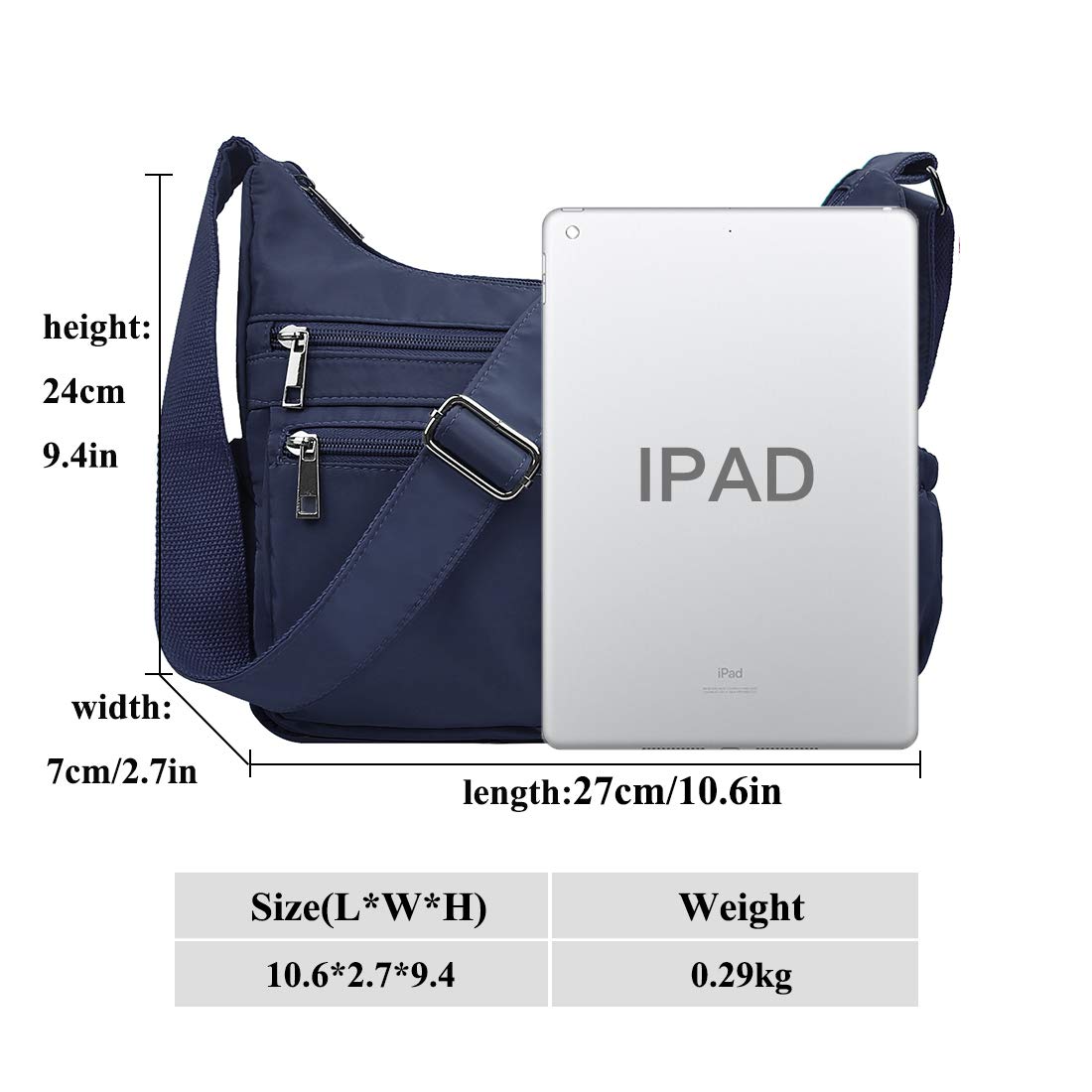 VOLGANIK Women's RFID Waterproof Crossbody Bag for Travel & Daily Use