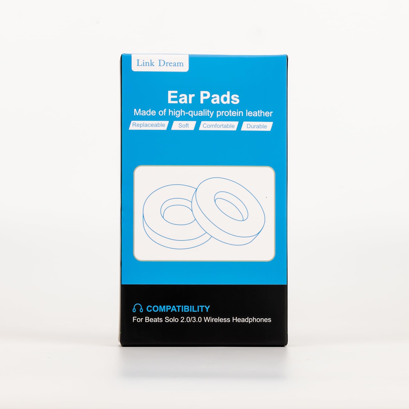 Premium Memory Foam Replacement Earpads for Beats Solo 2 & Solo 3 Headphones - Soft Comfortable Ear Cushions Cover (White) - Perfect for Gaming, Music & Travel Use