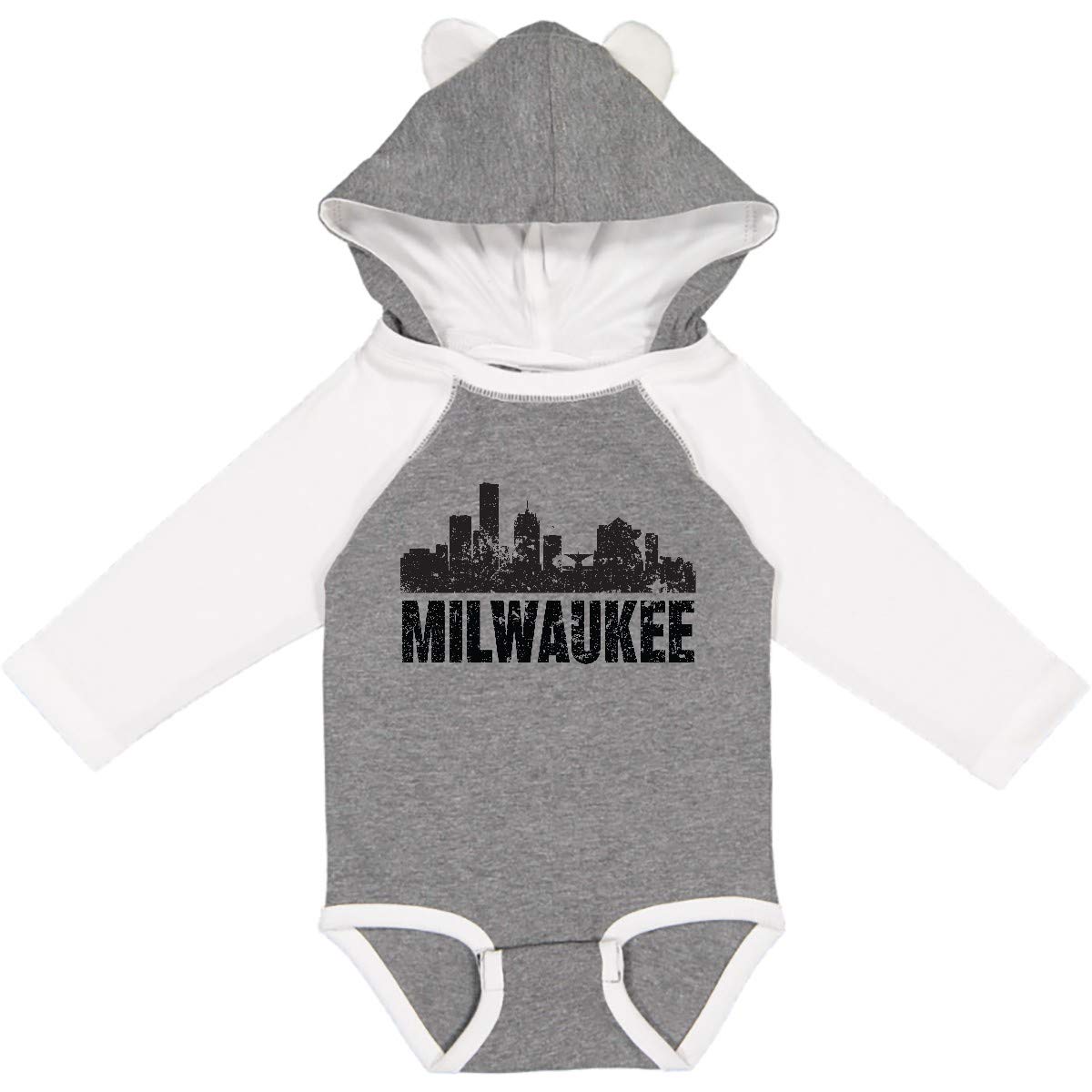 Inktastic Milwaukee Skyline Grunge Long Sleeve Creeper - Stylish Graphic Tee for Men & Women - Perfect for Casual Wear, Street Fashion & Urban Outfits