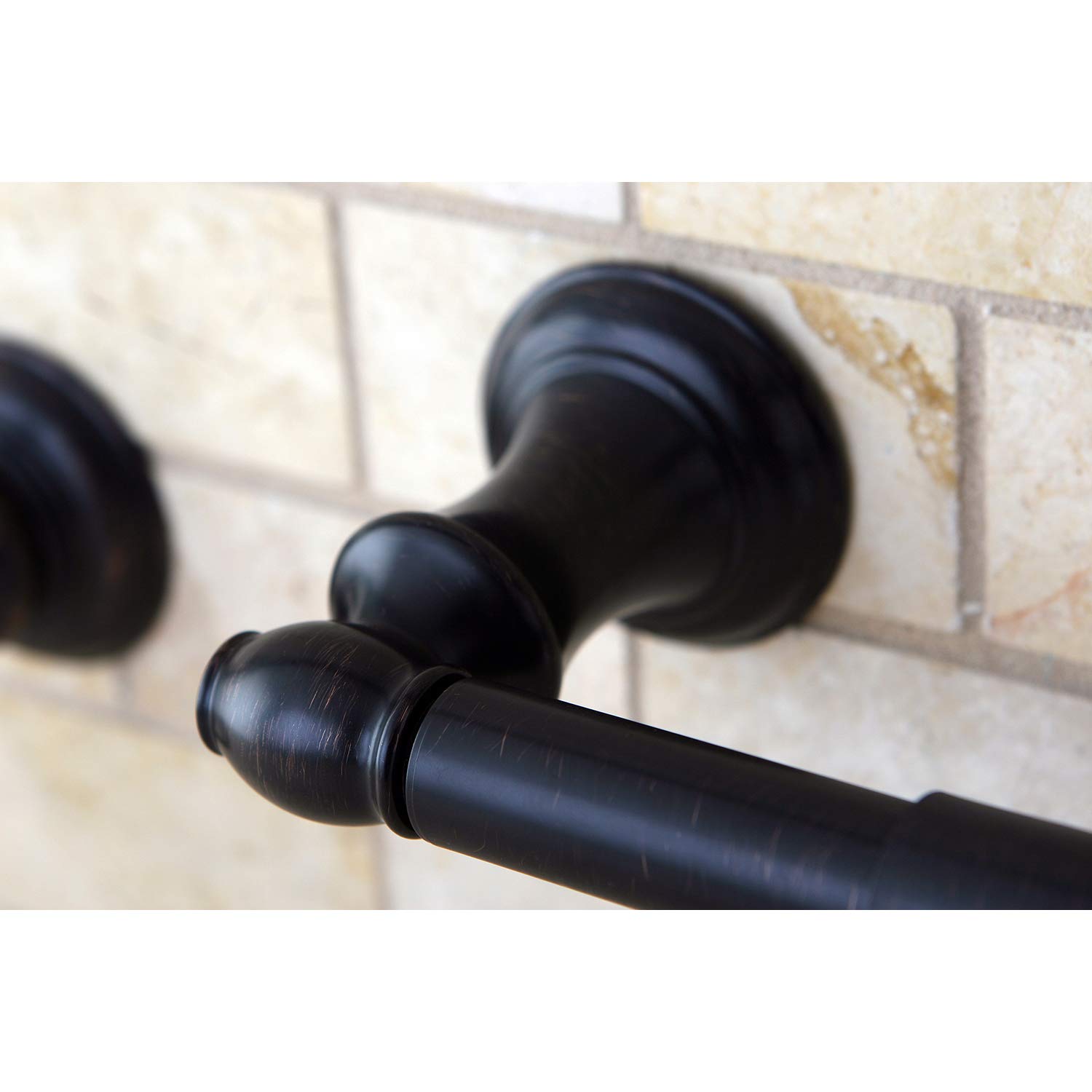 Kingston Brass BAHK2612478ORB Provence 24-Inch Oil Rubbed Bronze Bathroom Hardware Set - Towel Bar, Robe Hook & Toilet Paper Holder for Modern Bathroom Decor