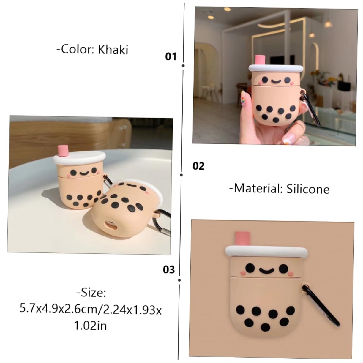 BestonZON Silicone Earphone Cover Case for AirPods Pro 3 - Cute Cartoon Design Headphone Protector with Storage Box - Perfect for Travel, Gym & Daily Use