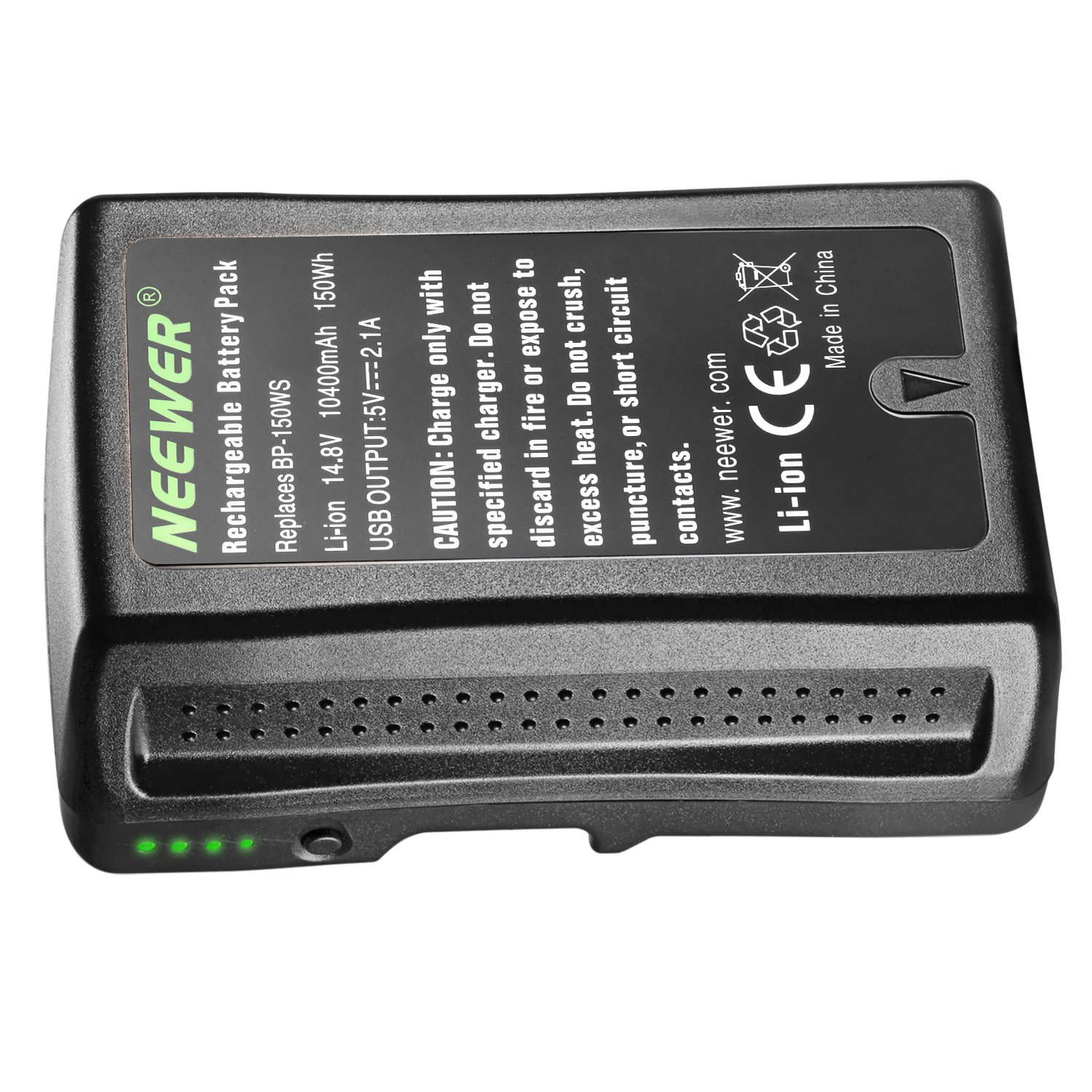 Neewer 150Wh 14.4V 10400mAh V Mount/V Lock Rechargeable Li-ion Battery for Sony HDCAM, XDCAM, Digital Cinema Cameras - Professional Power Solution for Broadcast Video, Film Production & Outdoor Shooting