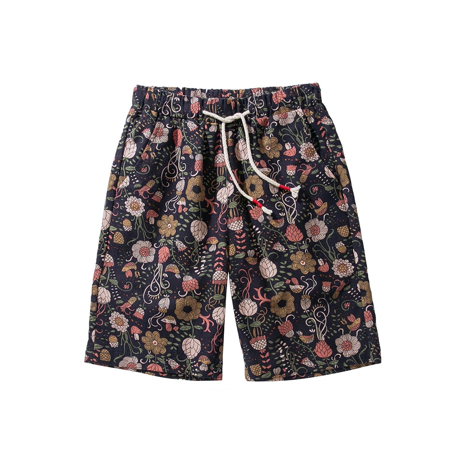 **Men's Vintage Cargo Board Shorts - Cotton Summer Running Jogging Shorts for Sports & Leisure | Perfect for Beach, Gym, and Outdoor Activities**