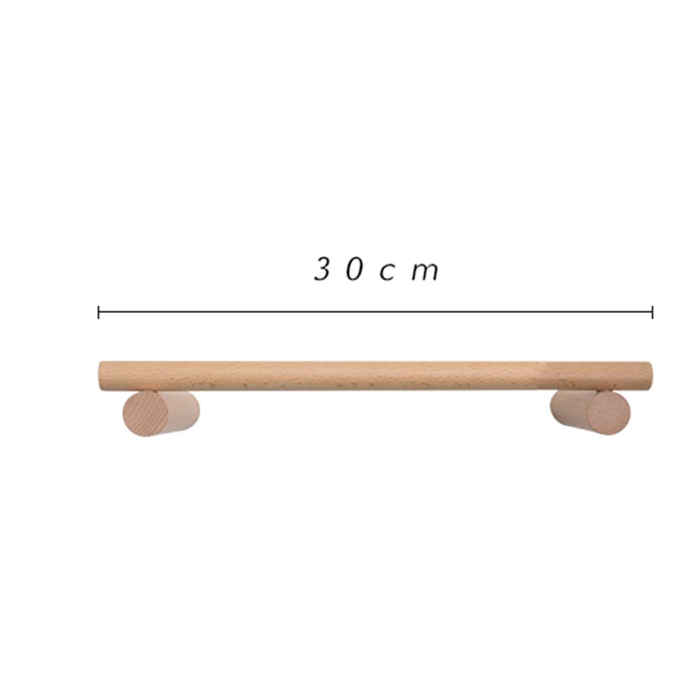 Cabilock 1-Piece Wooden Towel Rack - No Drill Single Towel Bar Hanger for Bathroom, Kitchen & Dorm Room Organization