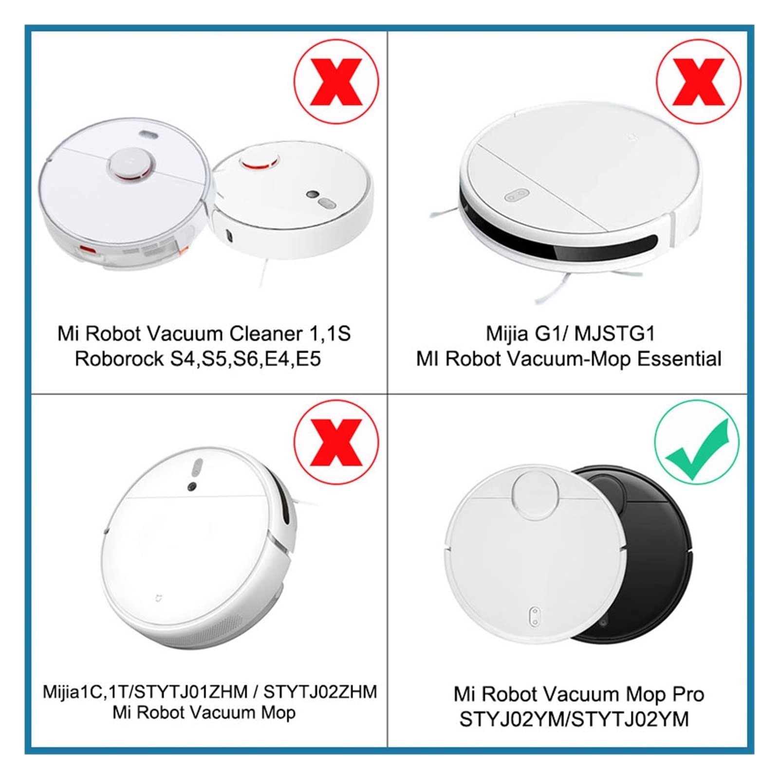 Xiaomi Mi Robot Vacuum Mop Pro HEPA Filter & Side Brush - Lavender Replacement Parts for Home Cleaning