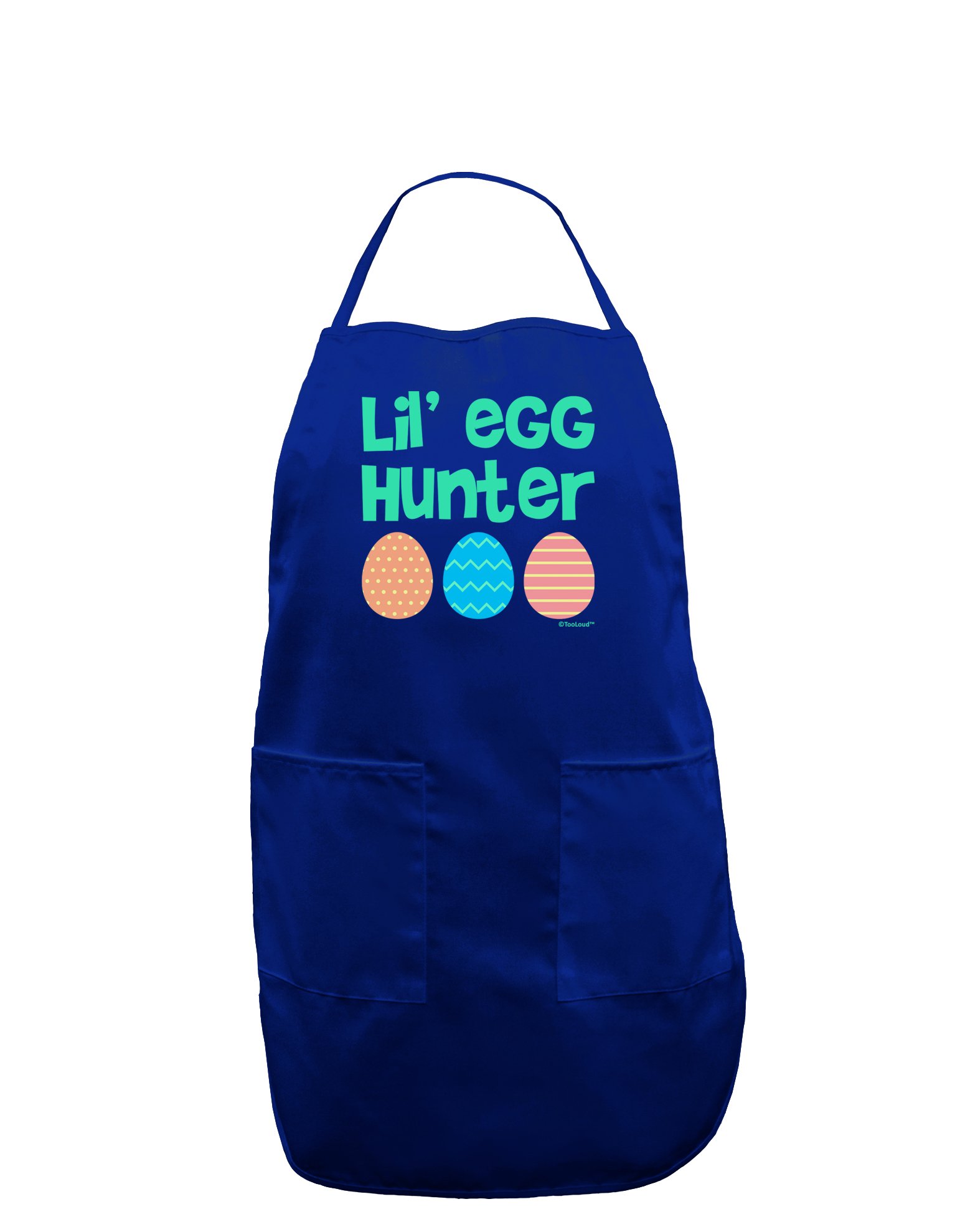 TooLoud Lil' Egg Hunter Easter Apron - Dark Green Adult Kitchen Apron for Cooking, Baking & BBQ - Perfect for Easter Egg Hunts & Holiday Celebrations