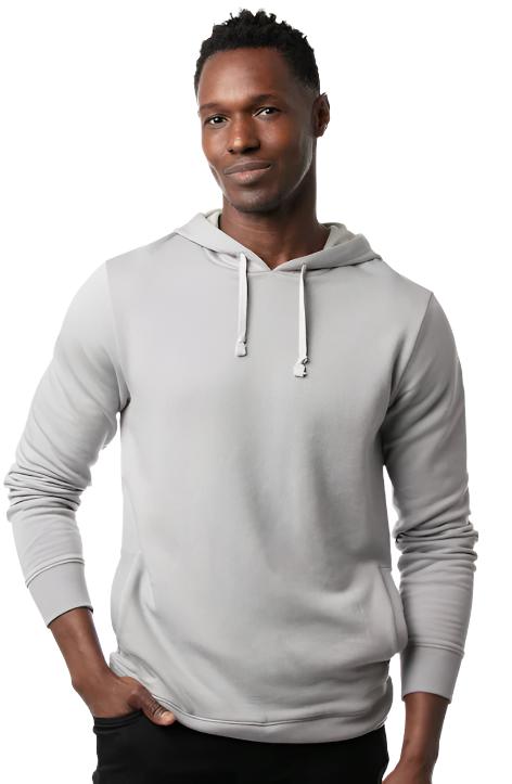 Travis Mathew Men's Cloud Hoodie - Lightweight Fleece Pullover Hooded Sweatshirt for Running, Gym & Casual Wear | Sleet Color