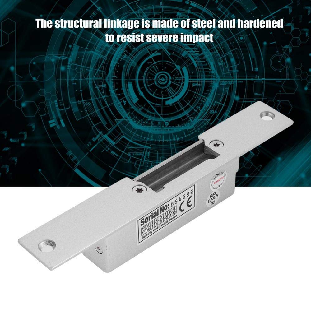 Bewinner Electric Strike Lock - 500kg Thrust Resistant Access Control System (NC/NO Cathode) for Wood & Metal Doors - Secure Home Office & Commercial Entryways
