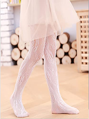 Princess Fishnet Stockings for Girls - High Waist Mesh Tights with Cute Patterns | Perfect for Costume Parties, Dance Performances & Fashion Outfits
