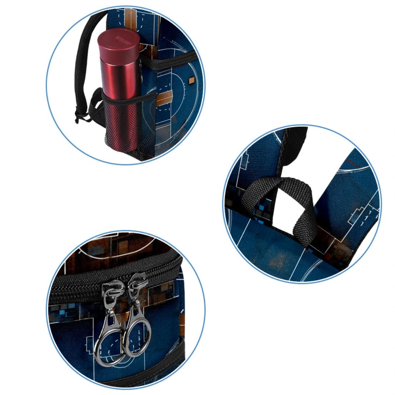 Stylish Travel Backpacks for Women & Men - Durable Basketball Court Design Backpack for School, Gym, Work & Outdoor Adventures
