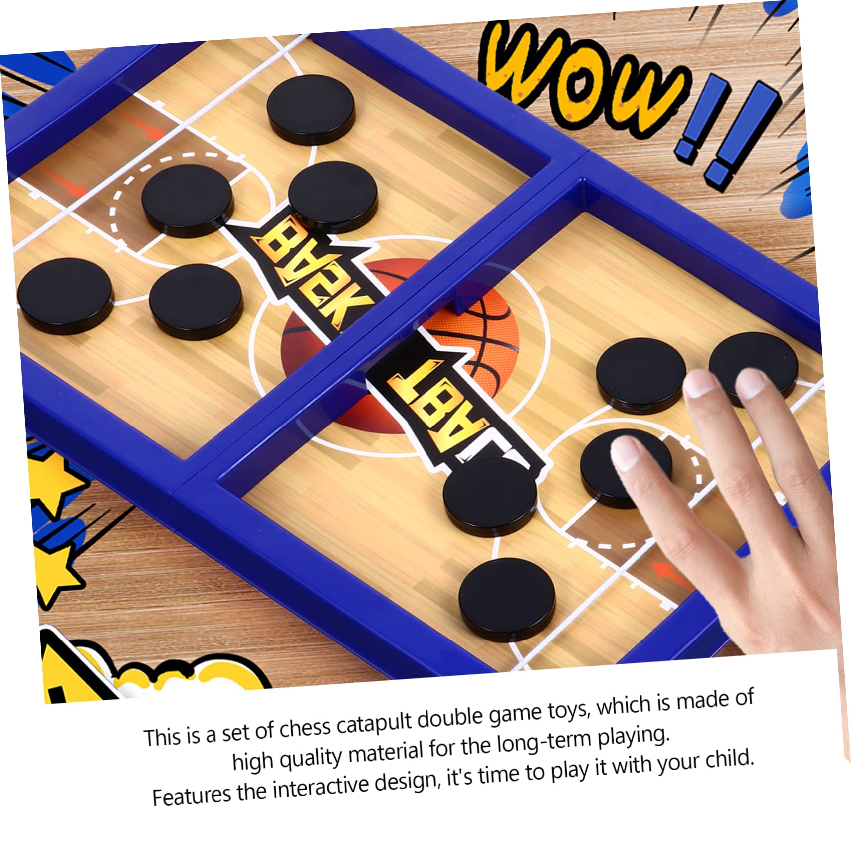 OHPHCALL Tabletop Catapult Chess Game - Fun Desktop Hockey & Board Game Toy Set for Kids & Adults (Red Plastic) - Perfect for Family Game Nights, Office Breaks & Indoor Parties