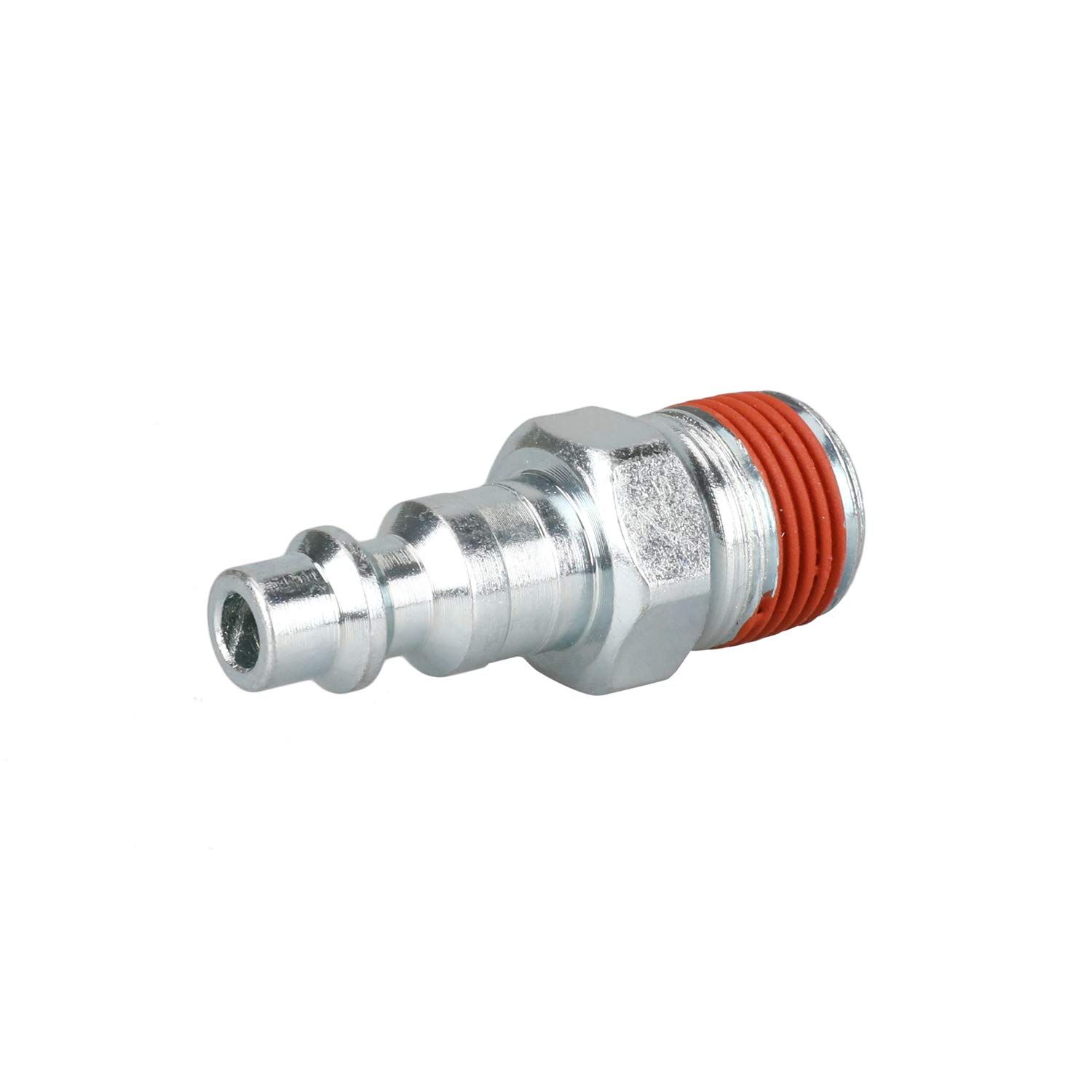 WYNNsky 3/8'' MNPT Zinc-Plated Air Plug with Sealant - 2-Piece Industrial Air Fitting Kit for Pneumatic Tools | Perfect for Air Compressor Systems, HVAC & Automotive Applications