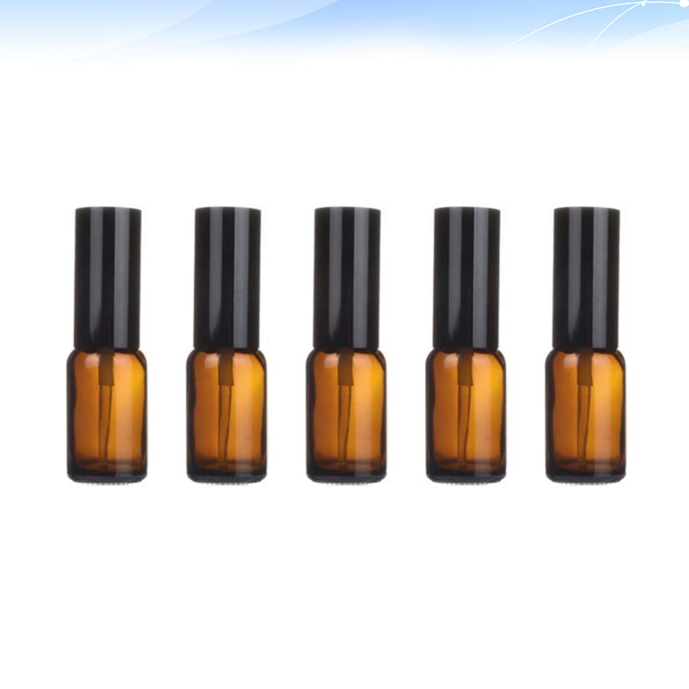 TOPBATHY 5-Pack Mini Spray Bottles - Portable Soap Dispenser, Essential Oil Mist Sprayer, Lotion Container & Makeup Spray Bottle - Refillable Empty Bottles for Travel, Home & Beauty Essentials
