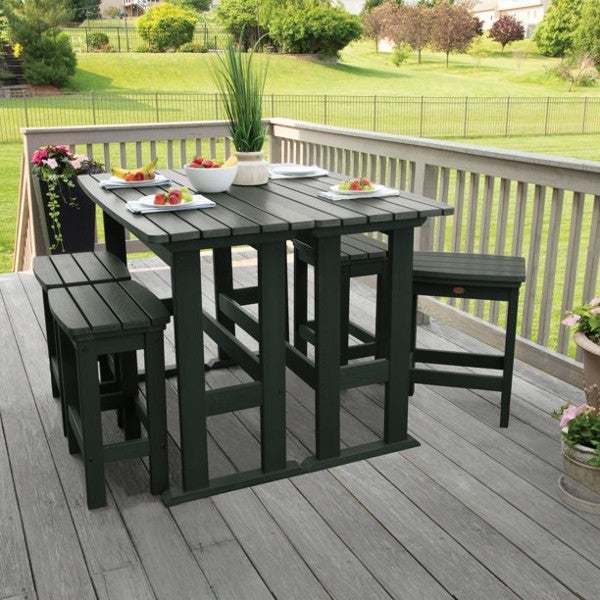Lehigh 6-Piece Counter Height Balcony Patio Set - Outdoor Dining & Relaxing Furniture for Small Spaces