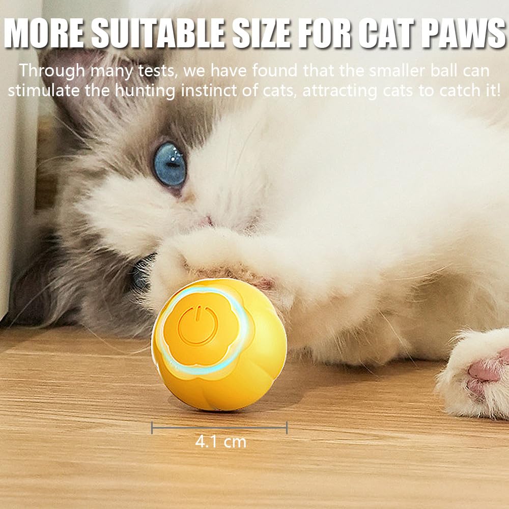 Speedy Panther Interactive Cat Ball Toy - USB Rechargeable LED Cat Toy for Indoor Play