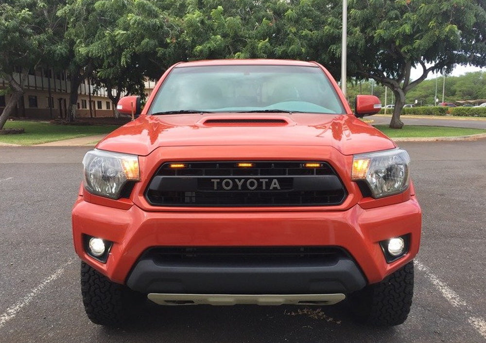 3PCS Amber LED Grille Marker Lights with Wiring Harness for Toyota Tacoma 4Runner TRD - Durable Off-Road Lighting for Trucks & SUVs