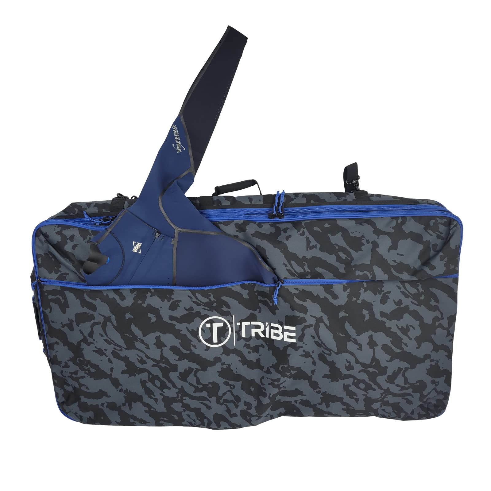 **Tribe Boards Dually Rolling Bodyboard Travel Bag - Waterproof & Durable Surfboard Carrier for Easy Travel & Beach Trips**    **使用场景:** Perfect for surfers, bodyboarders, and beach lovers – ideal for air travel, road trips, and storing your gear safely.