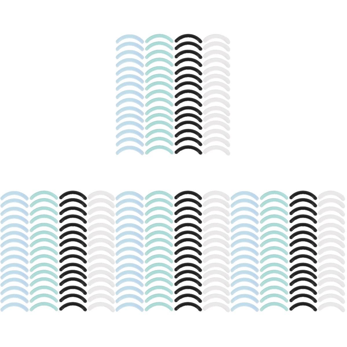 FRCOLOR 4 Sets Eyelash Curler Refill Pads - 80pcs x 4 Replacement Pads for Eyelash Curlers, Professional Salon Tools - Perfect for Home, Travel & Professional Makeup Use