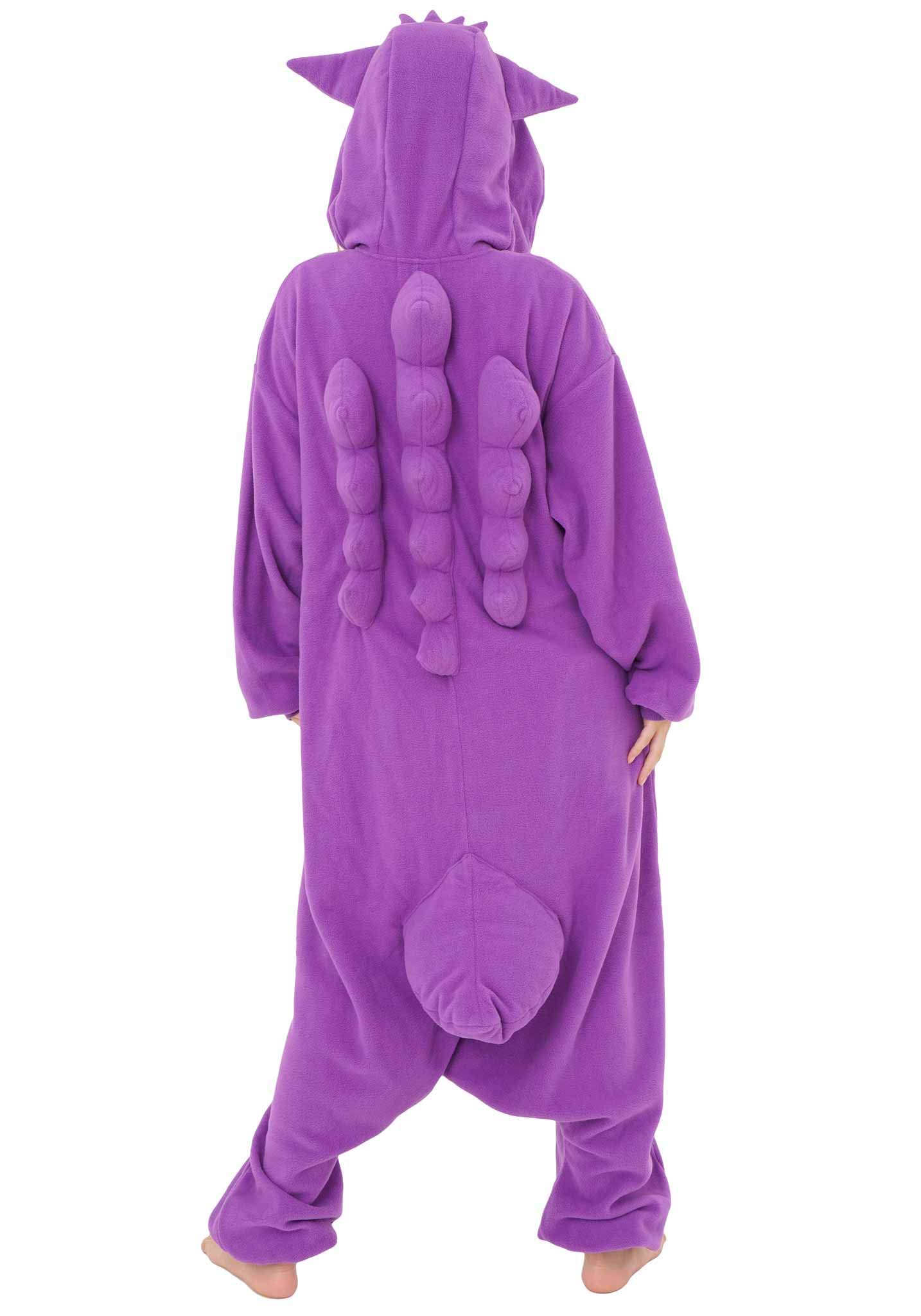 SAZAC Gengar Kigurumi - Premium Adult Pokemon Onesie Pajamas - Soft Halloween Costume for Men & Women - Machine Washable Sleepwear & Loungewear - Perfect for Cosplay, Anime Conventions, and Halloween Parties