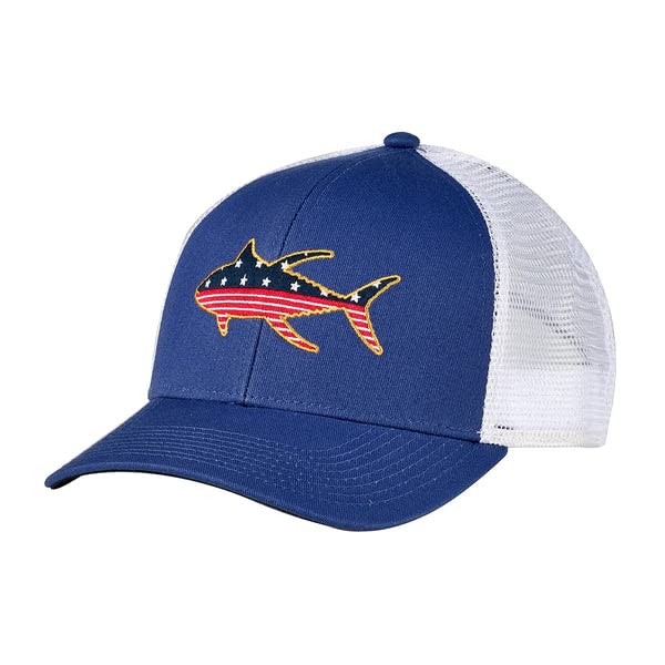 Adjustable Snapback Trucker Hat for Fishing - Mesh Back Mid Crown Cap for Tuna & Bass Anglers - Perfect for Outdoor Fishing Trips & Casual Wear