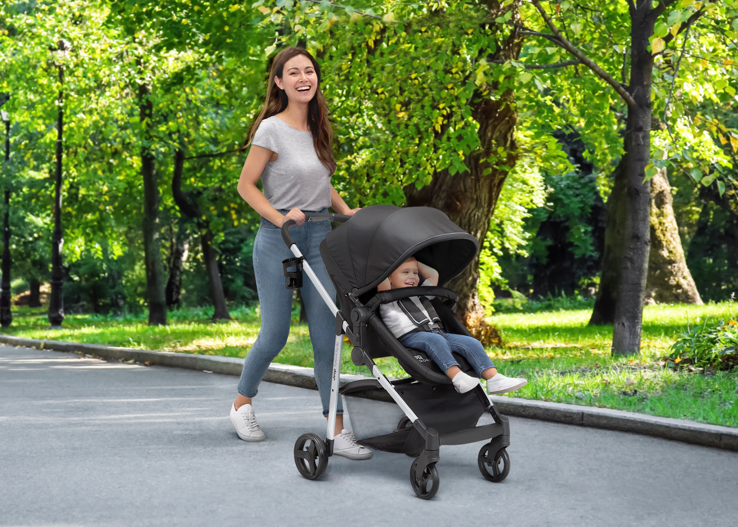 Jeep TurboGlyde 3-in-1 Convertible Stroller for Infants & Toddlers - Lightweight Travel System with Car Seat Compatibility | Perfect for Shopping, Travel & Daily Walks