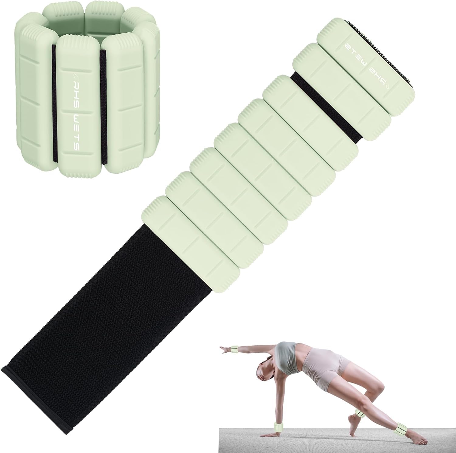 1lb & 2lb Adjustable Wrist Weights for Women & Men - Pair of Strength Training Arm Weights for Yoga, Dance, Aerobics, Running & Walking - Perfect for Home Workouts, Gym Training & Outdoor Fitness Activities