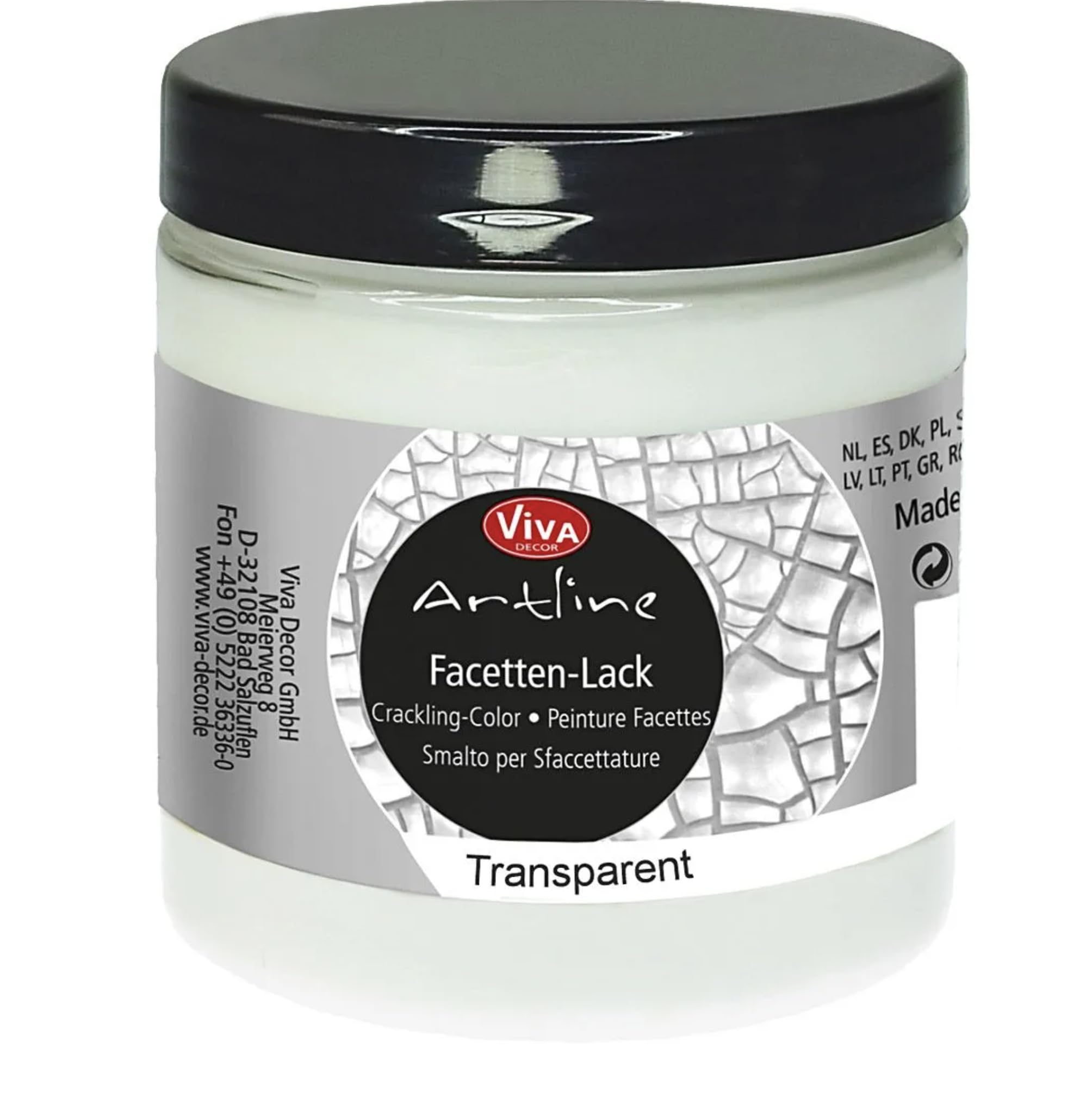 VIVA DECOR 3PL ARTLINE Crackling Transparent Paint for DIY & Crafts