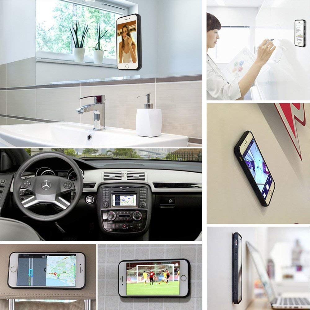Anti Gravity iPhone 11 Pro Max Case - Sticky Selfie Suction Phone Cover for iPhone 11 Pro Max 6.5 Inch, Magic Nano Stick on Smooth Flat Surfaces with Dust Proof Film - Perfect for Hands-Free Selfies, Cooking, and Car Mounting