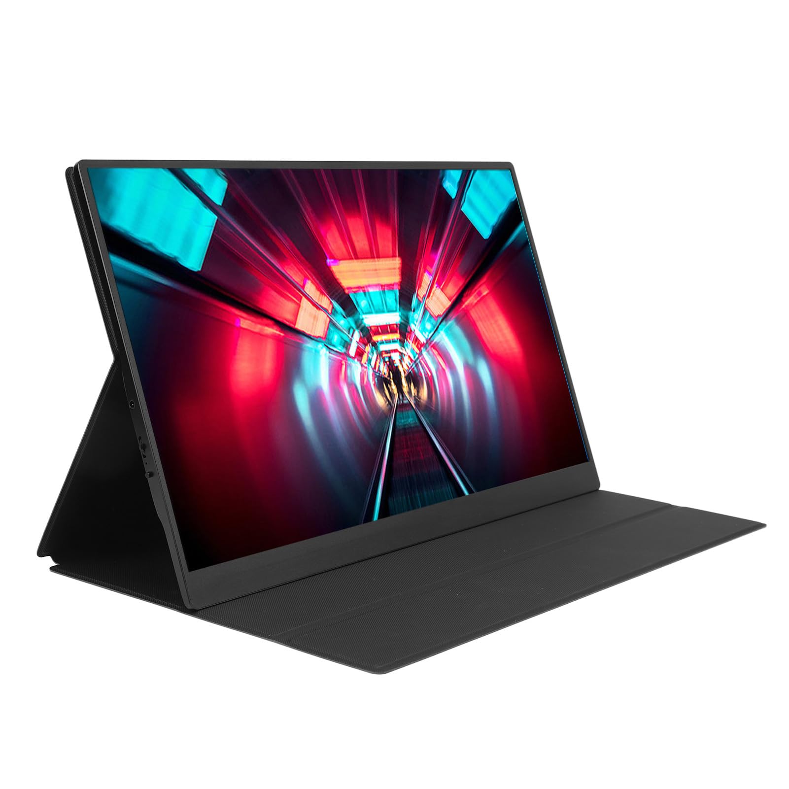 aqxreight 17.3 Inch Slim IPS Portable Monitor with FHD 1080P Display, Built-in Speakers, USB-C Plug & Play - Perfect for Laptop Extensions, Gaming, and Business Travel (EU Plug)