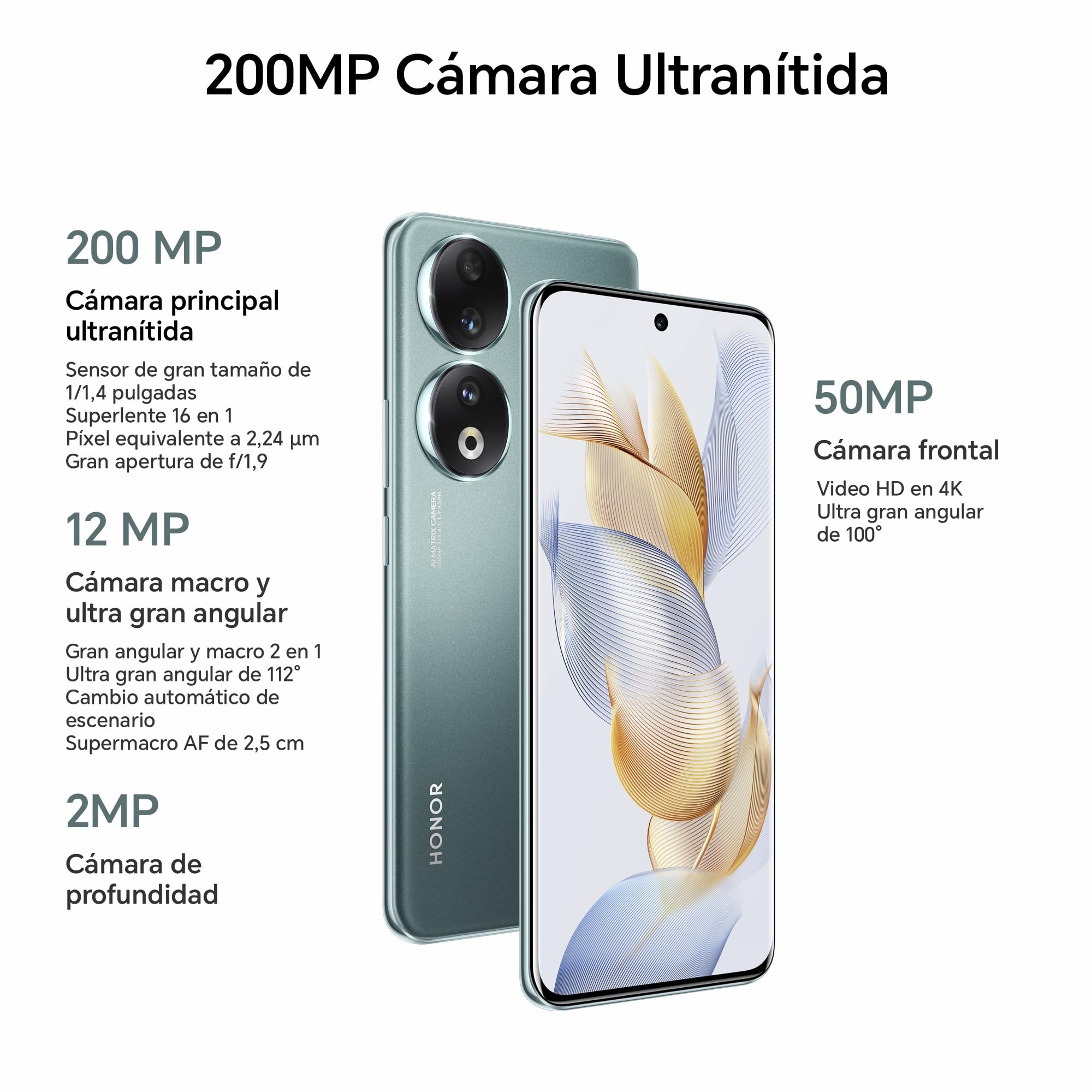 Honor 90 Smartphone 12GB RAM 512GB Storage - Emerald Green | Premium Android Phone for Gaming, Photography & Business Use