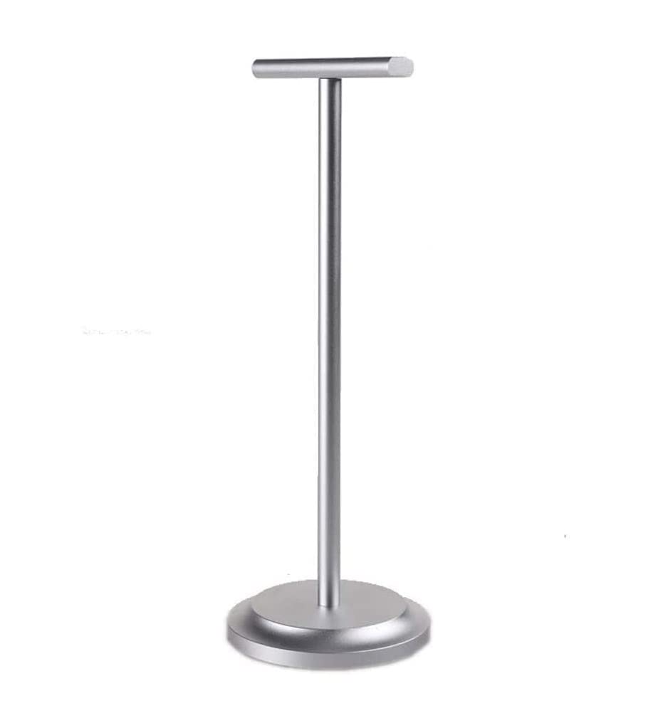 ROSPRO Aluminum Alloy Headphone Stand - Universal Gaming Headset Holder for Desk, Under Desk & Table Display - Durable Earphone Organizer (Silver) | Perfect for Gaming Setup, Office & Home Workspace Organization