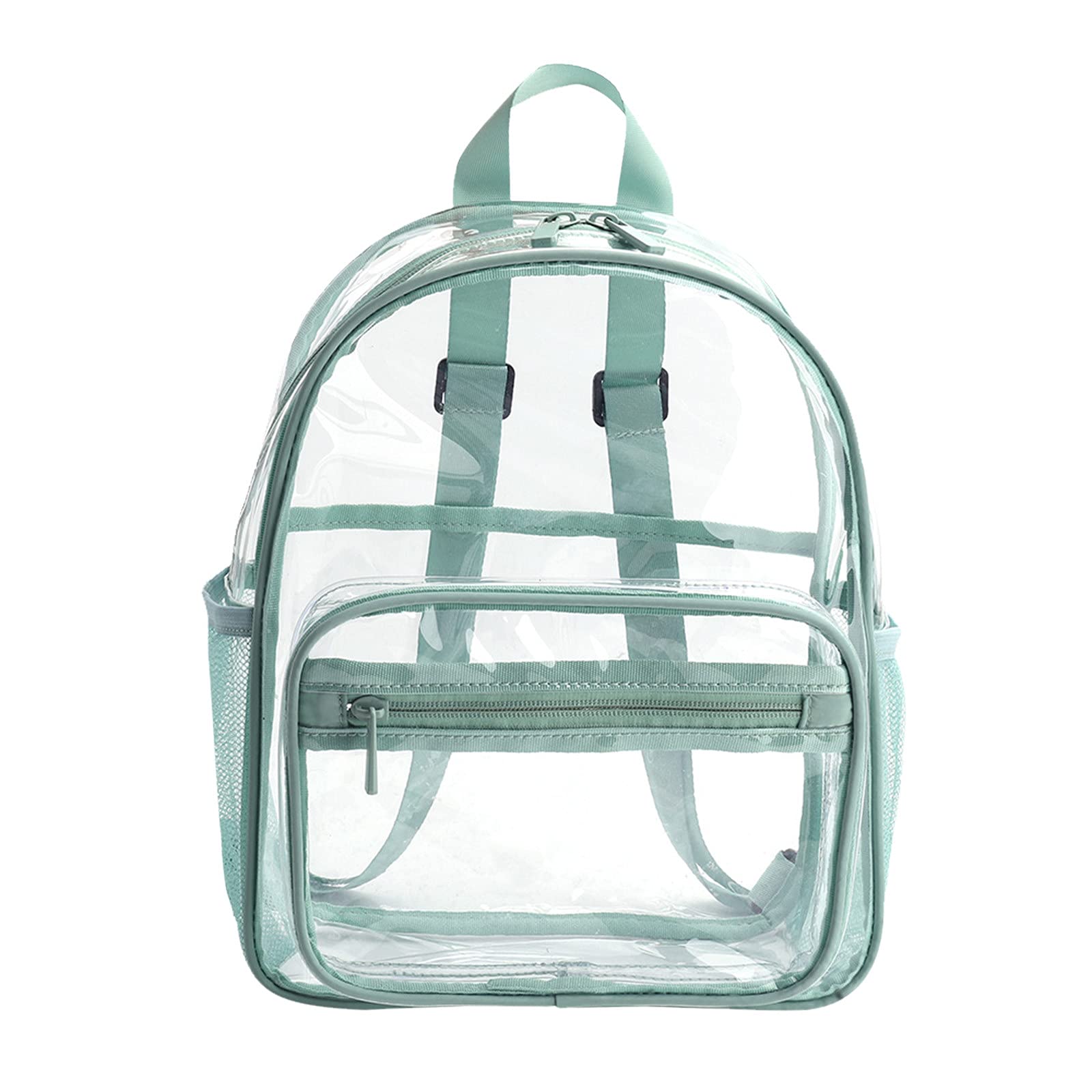 Kptoaz Clear Beach Backpack - Heavy Duty Transparent PVC Backpack, Waterproof See-Through Bookbag with Large Capacity for Men & Women | Perfect for Beach, Pool, Travel & Festival Use (Green, One Size)