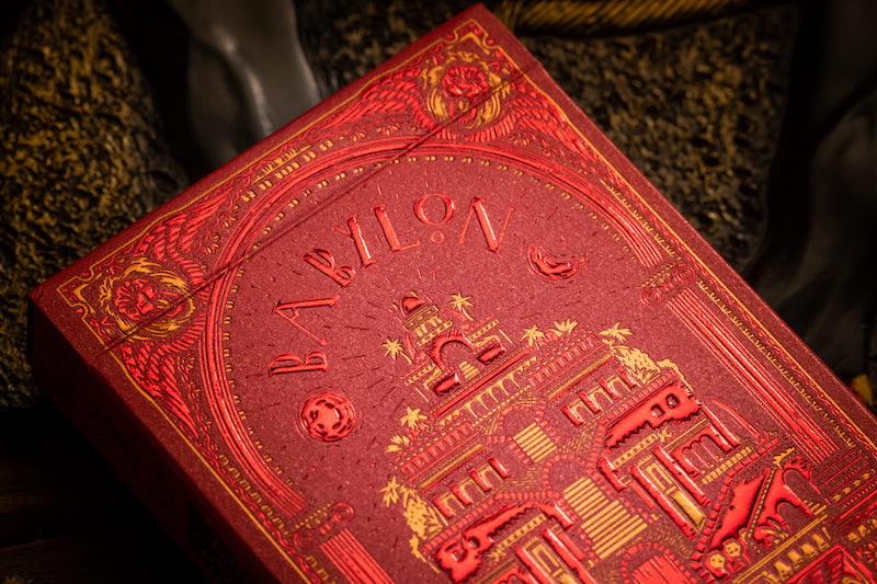 Premium Ruby Red Babylon Playing Cards - Elegant Design for Poker, Magic Tricks & Card Games | Perfect for Casino Nights, Gifts & Collectors
