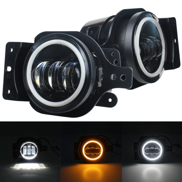 Eagle Lights LED Fog Lights with Turn Signals Kit for 2018-2023 Jeep Wrangler JL - Waterproof Off-Road Lighting for Jeep Wrangler JL Adventure & Night Driving